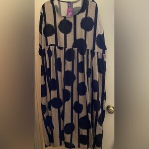 NWT Ramacci Rayon Cotton Seersucker Maxi Dress One Size